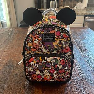 NWT Disney Parks Loungefly Halloween print backpack